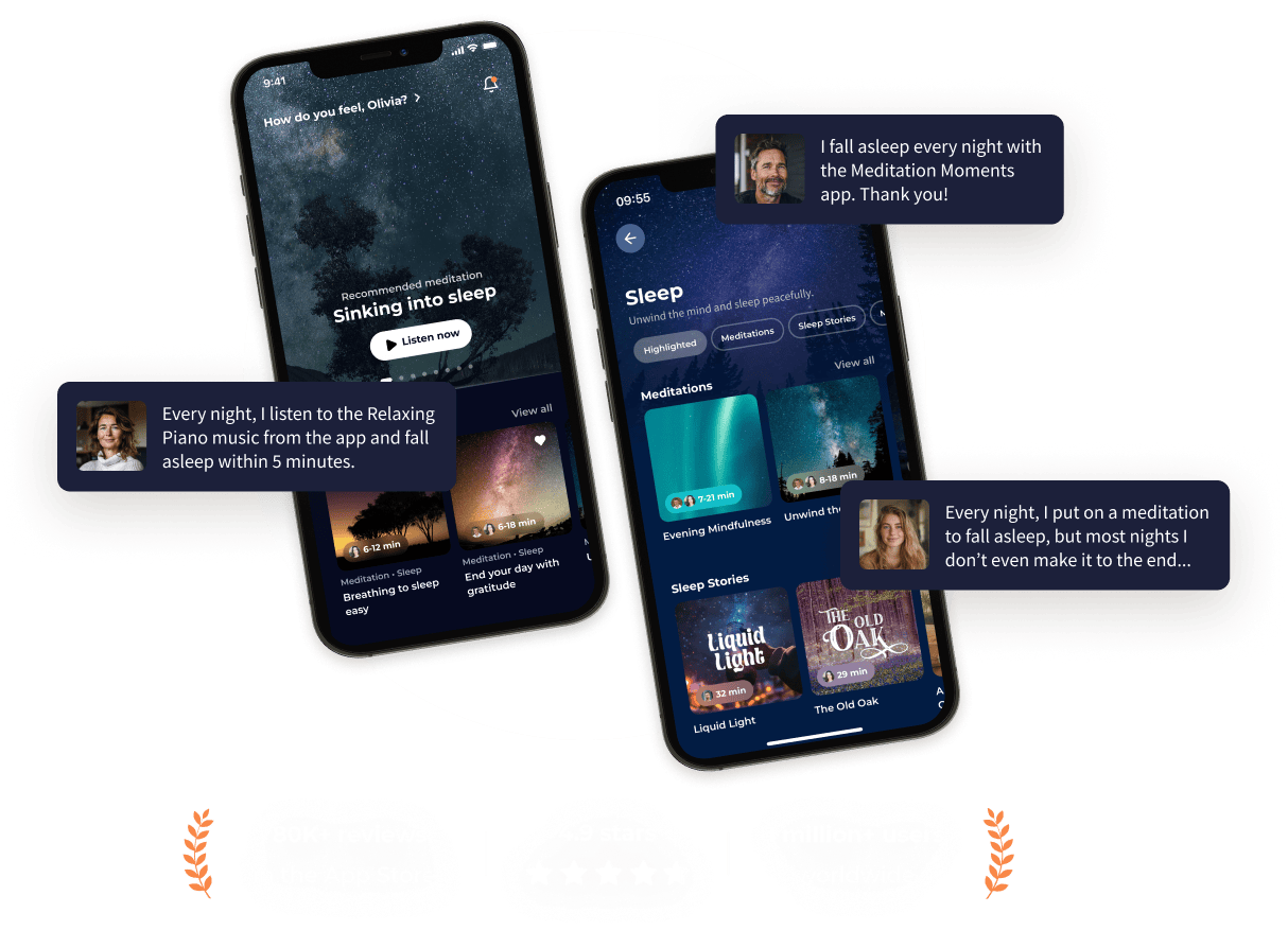Sleep better with the Meditation Moments app