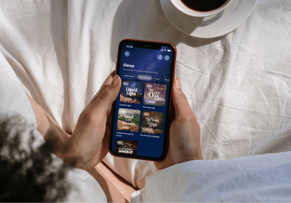 Sleep stories in the Meditation Moments app